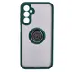 Bizon Case Hybrid Ring Samsung Galaxy A24 4G smoky with a dark green frame