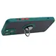 Bizon Case Hybrid Ring Apple iPhone 15 Plus smoky with a dark green frame