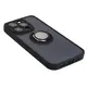 Bizon Case Hybrid Ring Apple iPhone 15 Pro smoky with a black frame