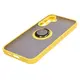 Bizon Case Hybrid Ring Samsung Galaxy S23 FE smoky with a yellow frame