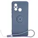 Bizon Case Silicone Ring Sq Xiaomi Redmi 12C grey