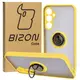 Bizon Case Hybrid Ring Samsung Galaxy S23 FE smoky with a yellow frame