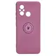 Bizon Case Silicone Ring Sq Xiaomi Redmi 12C dark purple