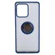 Bizon Case Hybrid Ring Motorola Edge 40 Pro smoky with a navy blue frame