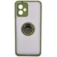 Bizon Case Hybrid Ring Motorola Moto G14 smoky with a green frame