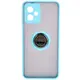 Bizon Case Hybrid Ring Motorola Moto G14 smoky with a light blue frame