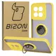 Bizon Case Hybrid Ring Xiaomi 14 smoky with a yellow frame