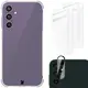 Bizon Case Clear Pack case + 2x screen glass + lens glass Samsung Galaxy A25 5G clear