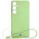 Bizon Case Silicone Magnetic Sq Samsung Galaxy S24 Plus light green