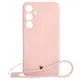 Bizon Case Silicone Sq Samsung Galaxy S24 Plus light pink
