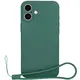 Bizon Case Silicone Magnetic Apple iPhone 16 Plus dark green