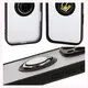 Bizon Case Hybrid Ring Apple iPhone 16 Pro Max smoky with a black frame