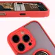 Bizon Case Hybrid Ring Apple iPhone 16 Pro Max smoky with a red frame