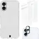 Bizon Case Clear Pack case + 2x tempered glass + lens glass Apple iPhone 16 Plus