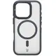 Bizon Case Eclipse Apple iPhone 16 Pro smoky with a black frame