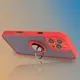 Bizon Case Hybrid Ring Apple iPhone 16 Pro Max smoky with a red frame