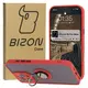 Bizon Case Hybrid Ring Apple iPhone 16 Pro Max smoky with a red frame