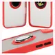 Bizon Case Hybrid Ring Apple iPhone 16 Plus smoky with a red frame