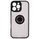 Bizon Case Hybrid Ring Apple iPhone 16 Pro Max smoky with a black frame
