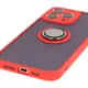 Bizon Case Hybrid Ring Apple iPhone 16 Pro Max smoky with a red frame