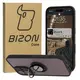 Bizon Case Hybrid Ring Apple iPhone 16 smoky with a black frame