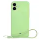 Bizon Case Silicone Magnetic Apple iPhone 16 light green