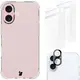 Bizon Case Clear Pack case + 2x tempered glass + lens glass Apple iPhone 16