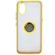 Bizon Case Hybrid Ring Samsung Galaxy Xcover7 smoky with a yellow frame