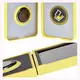 Bizon Case Hybrid Ring Samsung Galaxy Z Flip6 smoky with a yellow frame