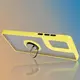 Bizon Case Hybrid Ring Motorola Edge 50 Fusion smoky with a yellow frame