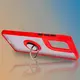 Bizon Case Hybrid Ring Motorola Edge 50 Fusion smoky with a red frame