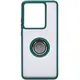 Bizon Case Hybrid Ring Motorola Edge 50 Pro smoky with a dark green frame