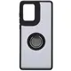 Bizon Case Hybrid Ring Motorola Edge 50 Fusion smoky with a black frame