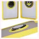 Bizon Case Hybrid Ring Motorola Edge 50 Fusion smoky with a yellow frame