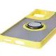Bizon Case Hybrid Ring Motorola Edge 50 Fusion smoky with a yellow frame
