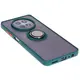 Bizon Case Hybrid Ring Realme 12 / 12x smoky with a dark green frame