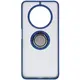 Bizon Case Hybrid Ring Realme 12 / 12x smoky with a navy blue frame