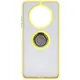 Bizon Case Hybrid Ring Realme 12 / 12x smoky with a yellow frame
