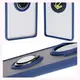 Bizon Case Hybrid Ring Tecno Spark 20 Pro+ smoky with a navy blue frame