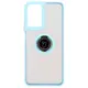 Bizon Case Hybrid Ring Motorola Moto G35 5G smoky with a light blue frame