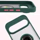 Bizon Case Hybrid Ring Google Pixel 9 / 9 Pro smoky with a dark green frame