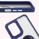 Bizon Case Hybrid Ring Motorola Moto G55 5G smoky with a navy blue frame