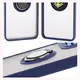 Bizon Case Hybrid Ring Motorola Moto G55 5G smoky with a navy blue frame