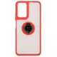 Bizon Case Hybrid Ring Motorola Moto G35 5G smoky with a red frame