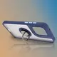 Bizon Case Hybrid Ring Motorola Edge 50 Neo smoky with a navy blue frame