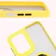 Bizon Case Hybrid Ring Motorola Moto G55 5G smoky with a yellow frame