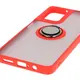 Bizon Case Hybrid Ring Motorola Moto G35 5G smoky with a red frame