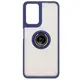 Bizon Case Hybrid Ring Motorola Moto G35 5G smoky with a navy blue frame