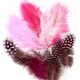 Vrige Fjer marabou mix 18stk l.rød nuancer 14002866 8716659089977