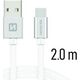 Καλώδιο Swissten Universalus Swissten Textile USB-C 3.1, 2.0 m, sidabrinės spalvos 5607975 8595217455351